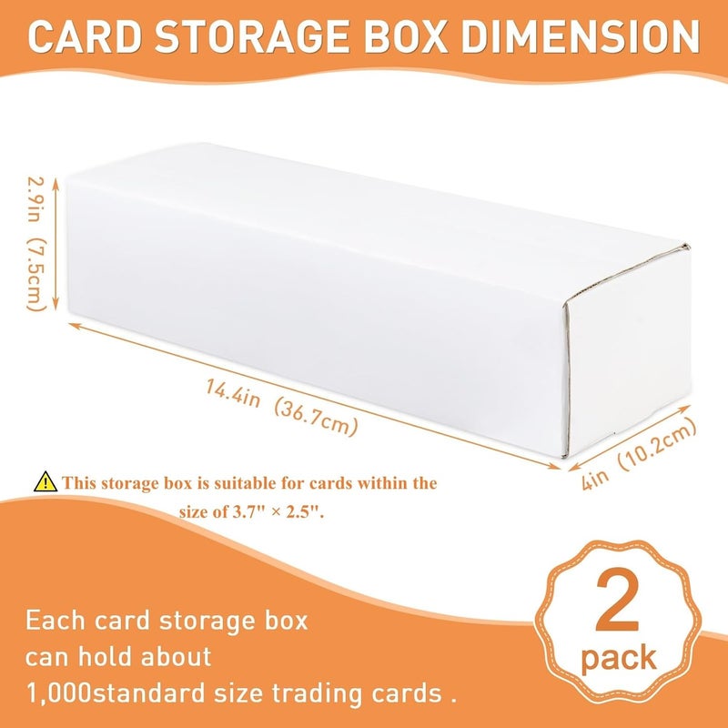 HANWRAPS Card Storage Box,2-Pack • 1000 Count Card Box,Trading card storage box for TCG/Mtg/Sports Card Storage and Collection,14.4 INCH Horizontal - Image 2